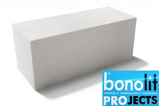 Газобетонный блок Bonolit Projects Дмитров (AeroStone) D400 B2,5 F100 600х250х375