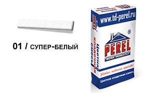 Цветной кладочный раствор PEREL NL 5101 супер-белый зимний, 50 кг