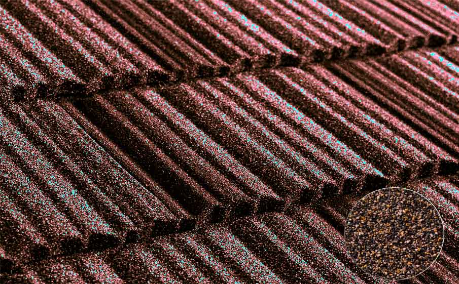 Композитная черепица METROTILE МетроШейк - II кофе, 1330*410 мм